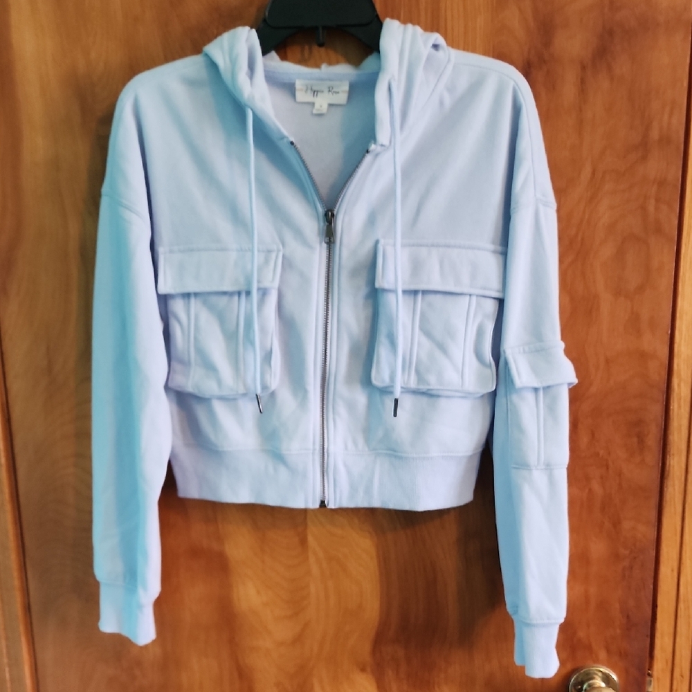 Junior's Light Blue Zip-Up Jacket